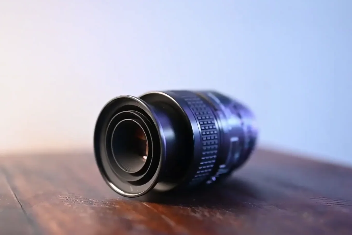 Front element view of the Nikon 60mm f2.8D lens