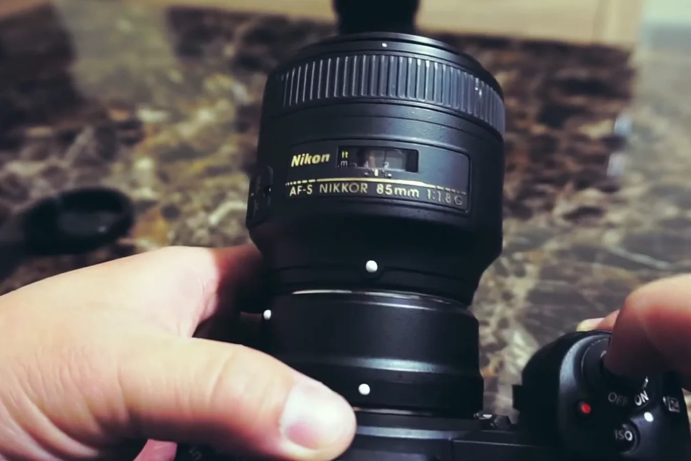 Mounting an older Nikon F-mount lens onto the Z6 using the FTZ adapter