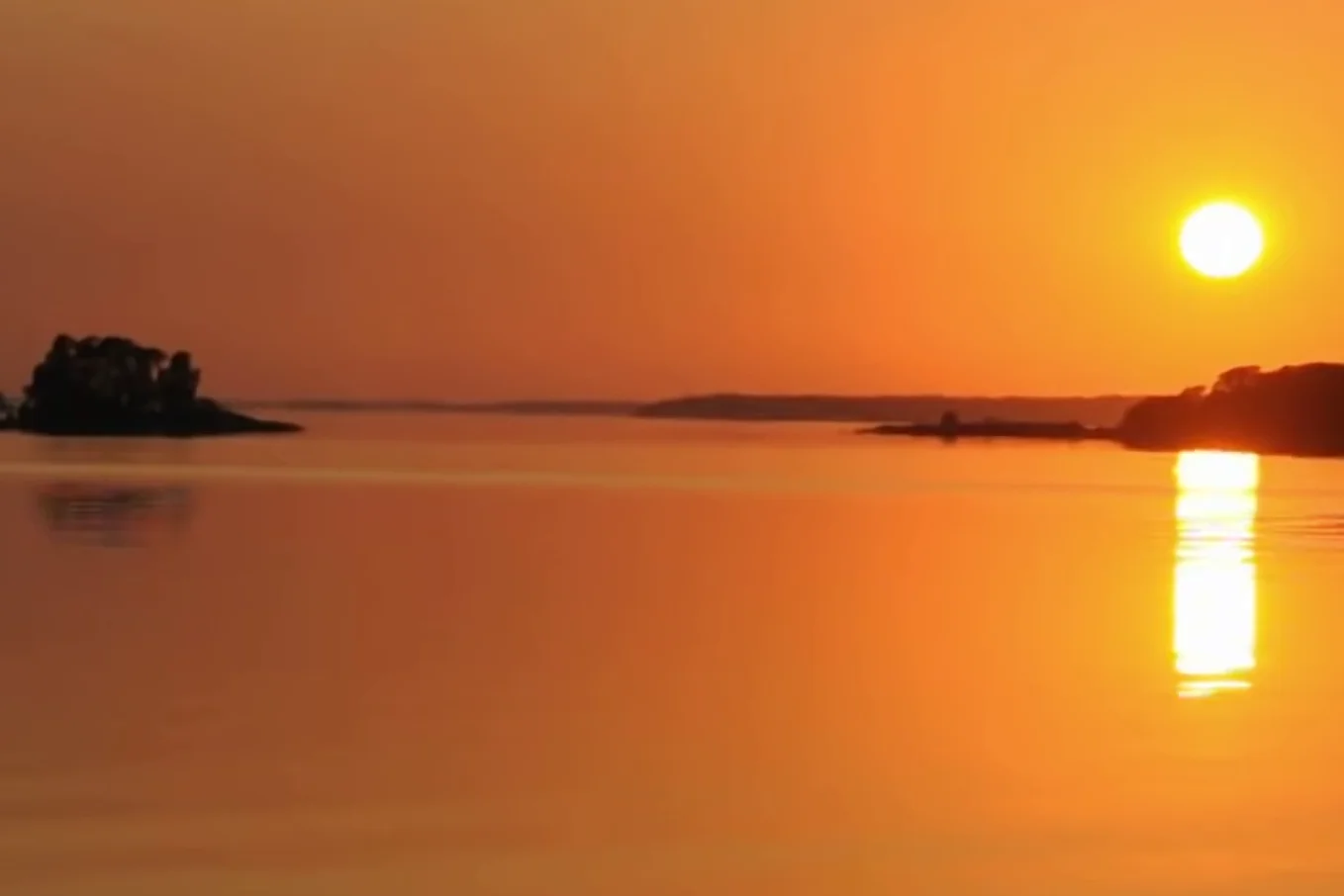 Sunset over the archipelago captured with Nikon D90